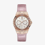 Buy Shop Guess Limelight Quartz Analog White Dial Pink Leather Strap Watch For Women - W0775l3 USA Online