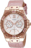 Buy Shop Guess Limelight Quartz Analog White Dial Pink Leather Strap Watch For Women - W0775l3 USA Online