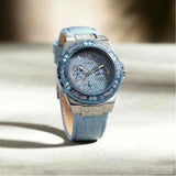 Buy Shop Guess Limelight Quartz Blue Dial Blue Leather Strap Watch For Men - W0775l1 USA Online