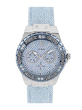 Buy Shop Guess Limelight Quartz Blue Dial Blue Leather Strap Watch For Men - W0775l1 USA Online