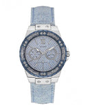Buy Shop Guess Limelight Quartz Blue Dial Blue Leather Strap Watch For Men - W0775l1 USA Online