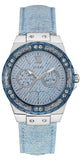 Buy Shop Guess Limelight Quartz Blue Dial Blue Leather Strap Watch For Men - W0775l1 USA Online