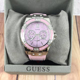 Buy Shop Guess Limelight Quartz Diamonds Pink Dial Pink Denim Strap Watch For Women - W0775l15 USA Online