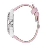 Buy Shop Guess Limelight Quartz Diamonds Pink Dial Pink Denim Strap Watch For Women - W0775l15 USA Online