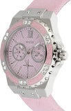 Buy Shop Guess Limelight Quartz Diamonds Pink Dial Pink Denim Strap Watch For Women - W0775l15 USA Online