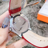 Buy Shop Guess Limelight Quartz Diamonds White Dial Red Leather Strap Watch For Women - W0775L11 USA Online