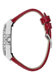 Buy Shop Guess Limelight Quartz Diamonds White Dial Red Leather Strap Watch For Women - W0775L11 USA Online