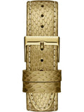 Buy Shop Guess Limelight Quartz Gold Dial Gold Leather Strap Watch For Women - W0775L13 USA Online