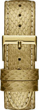 Buy Shop Guess Limelight Quartz Gold Dial Gold Leather Strap Watch For Women - W0775L13 USA Online