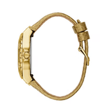 Buy Shop Guess Limelight Quartz Gold Dial Gold Leather Strap Watch For Women - W0775L13 USA Online