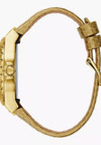 Buy Shop Guess Limelight Quartz Gold Dial Gold Leather Strap Watch For Women - W0775L13 USA Online
