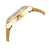 Buy Shop Guess Limelight Quartz Gold Dial Gold Leather Strap Watch For Women - W0775L13 USA Online