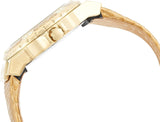 Buy Shop Guess Limelight Quartz Gold Dial Gold Leather Strap Watch For Women - W0775L13 USA Online
