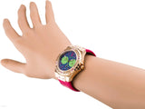 Buy Shop Guess Limelight Quartz Multicolor Dial Red Leather Strap Watch For Women - W0775L4 USA Online