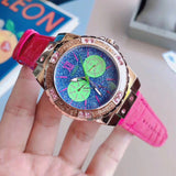 Buy Shop Guess Limelight Quartz Multicolor Dial Red Leather Strap Watch For Women - W0775L4 USA Online
