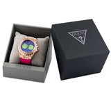 Buy Shop Guess Limelight Quartz Multicolor Dial Red Leather Strap Watch For Women - W0775L4 USA Online