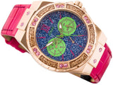 Buy Shop Guess Limelight Quartz Multicolor Dial Red Leather Strap Watch For Women - W0775L4 USA Online