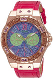 Buy Shop Guess Limelight Quartz Multicolor Dial Red Leather Strap Watch For Women - W0775L4 USA Online