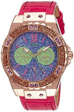 Buy Shop Guess Limelight Quartz Multicolor Dial Red Leather Strap Watch For Women - W0775L4 USA Online