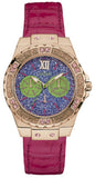 Buy Shop Guess Limelight Quartz Multicolor Dial Red Leather Strap Watch For Women - W0775L4 USA Online