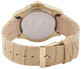 Buy Shop Guess Limelight Quartz Silver Dial Golden Leather Strap Watch For Women - W0775L2 USA Online