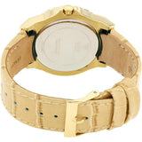 Buy Shop Guess Limelight Quartz Silver Dial Golden Leather Strap Watch For Women - W0775L2 USA Online