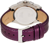 Buy Shop Guess Limelight Quartz Silver Dial Purple Leather Strap Watch For Women - W0775L6 USA Online