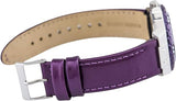 Buy Shop Guess Limelight Quartz Silver Dial Purple Leather Strap Watch For Women - W0775L6 USA Online