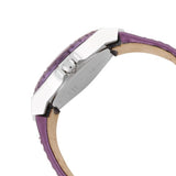 Buy Shop Guess Limelight Quartz Silver Dial Purple Leather Strap Watch For Women - W0775L6 USA Online