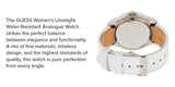 Buy Shop Guess Limelight Quartz Silver Dial White Leather Strap Watch For Women - W0775l8 USA Online