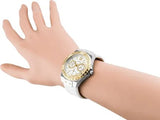 Buy Shop Guess Limelight Quartz Silver Dial White Leather Strap Watch For Women - W0775l8 USA Online
