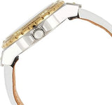 Buy Shop Guess Limelight Quartz Silver Dial White Leather Strap Watch For Women - W0775l8 USA Online