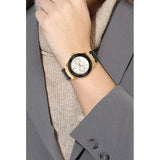 Buy Shop Guess Limelight Quartz White Dial Black Leather Strap Watch For Women - W0775L9 USA Online