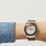 Buy Shop Guess Limelight Quartz White Dial Black Leather Strap Watch For Women - W0775L9 USA Online