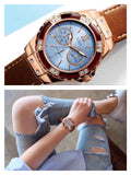 Buy Shop Guess Limelight Quartz White Dial Brown Leather Strap Watch For Women - W0775L7 USA Online