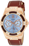Buy Shop Guess Limelight Quartz White Dial Brown Leather Strap Watch For Women - W0775L7 USA Online