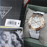 Buy Shop Guess Limelight White Dial White Rubber Strap Watch for Women - W1053L2 USA Online