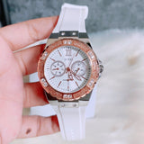 Buy Shop Guess Limelight White Dial White Rubber Strap Watch for Women - W1053L2 USA Online