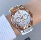 Buy Shop Guess Limelight White Dial White Rubber Strap Watch for Women - W1053L2 USA Online