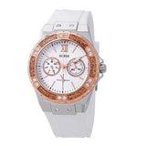 Buy Shop Guess Limelight White Dial White Rubber Strap Watch for Women - W1053L2 USA Online