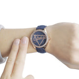 Buy Shop Guess Little Flirt Quartz Blue Dial Blue Leather Strap Watch For Women - W0456L6 USA Online