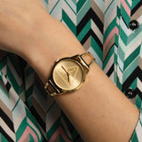 Buy Shop Guess Lola Quartz Gold Dial Gold Steel Strap Watch For Women - W1145L3 USA Online