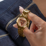 Buy Shop Guess Lola Quartz Gold Dial Gold Steel Strap Watch For Women - W1145L3 USA Online