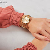Buy Shop Guess Lola Quartz Gold Dial Gold Steel Strap Watch For Women - W1145L3 USA Online