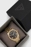Buy Shop Guess Luna Diamonds Black Dial Gold Steel Strap Watch for Women - GW0307L2 USA Online