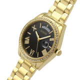 Buy Shop Guess Luna Diamonds Black Dial Gold Steel Strap Watch for Women - GW0307L2 USA Online