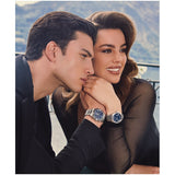 Buy Shop Guess Luna Diamonds Blue Dial Silver Steel Strap Watch for Women - GW0307L1 USA Online