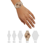 Buy Shop Guess Luna Diamonds Rose Gold Dial Rose Gold Steel Strap Watch for Women - GW0307L3 USA Online