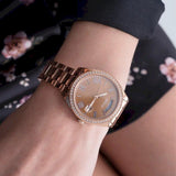 Buy Shop Guess Luna Diamonds Rose Gold Dial Rose Gold Steel Strap Watch for Women - GW0307L3 USA Online