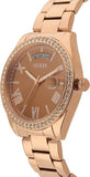 Buy Shop Guess Luna Diamonds Rose Gold Dial Rose Gold Steel Strap Watch for Women - GW0307L3 USA Online